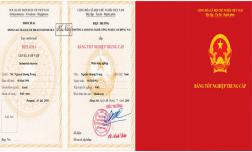 Mẫu sổ gốc cấp bằng tốt nghiệp cao đẳng, trung cấp